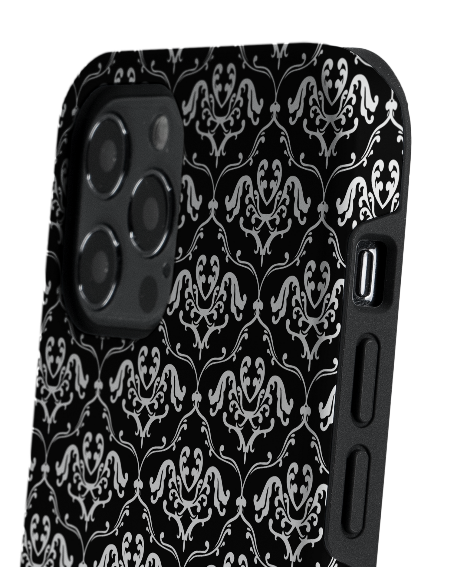 Black French Lillies Premium Handyhülle Apple iPhone 12, Apple iPhone 12 Pro: Detailansicht 2