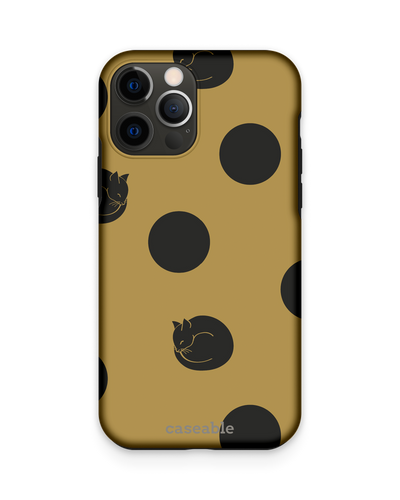 Polka Cats Premium Handyhülle Apple iPhone 12, Apple iPhone 12 Pro