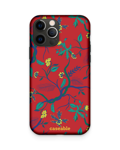 Ultra Red Floral Premium Handyhülle Apple iPhone 12, Apple iPhone 12 Pro