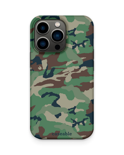Green and Brown Camo Premium Handyhülle Apple iPhone 13 Pro