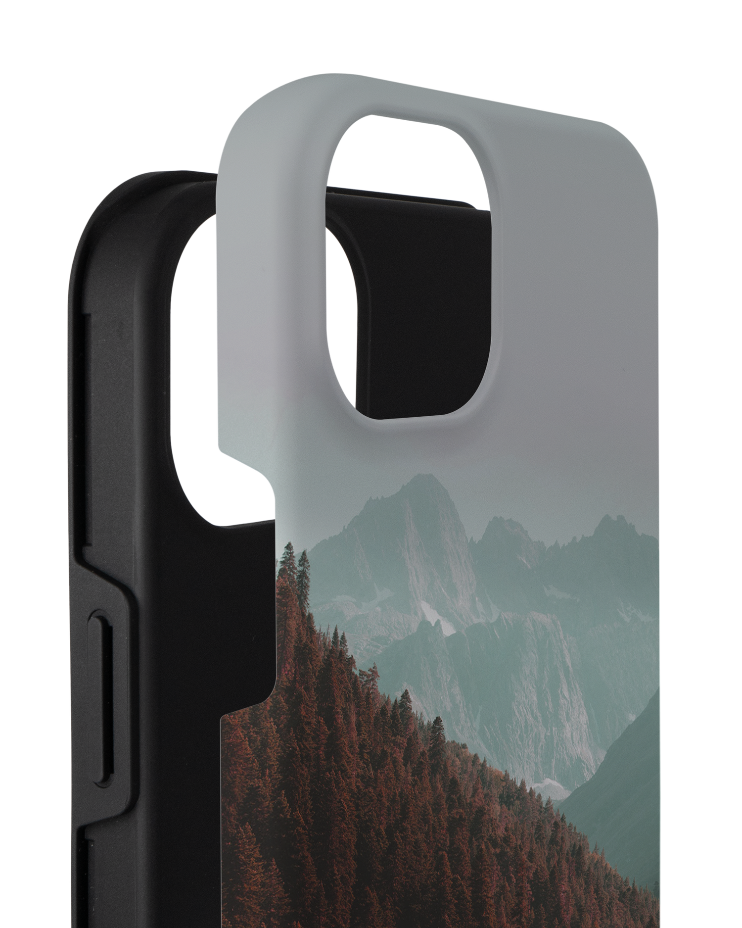 Into the Woods Premium Handyhülle für Apple iPhone 14 Plus besteht aus 2 Teilen