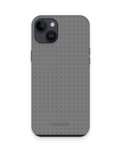 Dot Grid Grey Premium Handyhülle für Apple iPhone 14 Plus