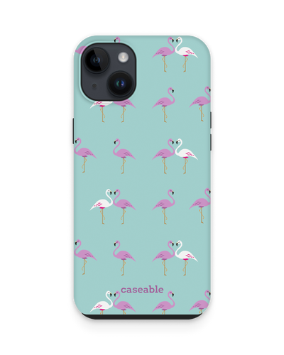 Two Flamingos Premium Handyhülle für Apple iPhone 14 Plus