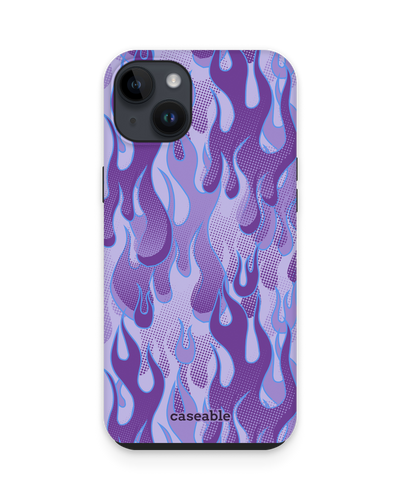 Purple Flames Premium Handyhülle für Apple iPhone 15 Plus