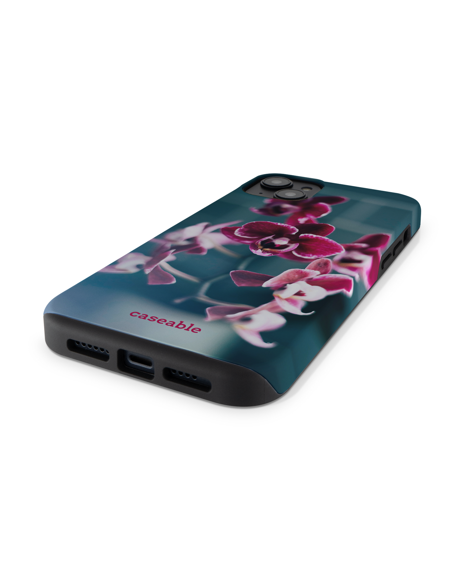 Orchid Premium Handyhülle für Apple iPhone 14 Plus: Smartphone liegend