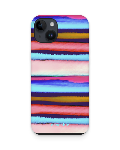 Watercolor Stripes Premium Handyhülle für Apple iPhone 14 Plus