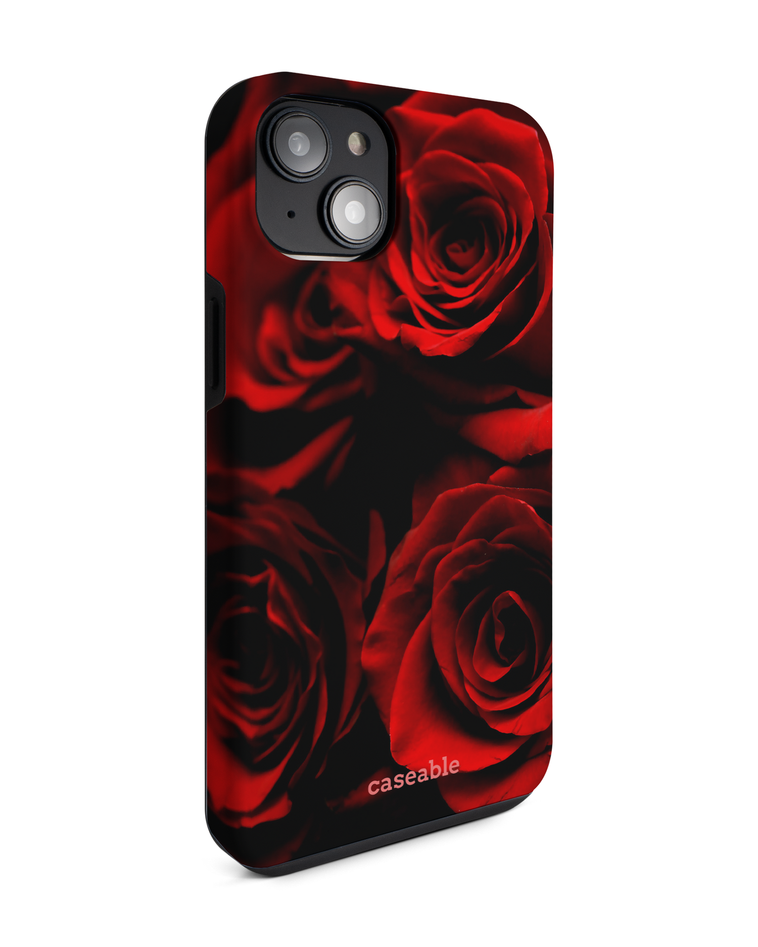 Red Roses Premium Handyhülle für Apple iPhone 14 Plus: Seitenansicht links