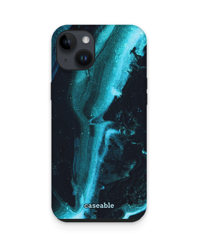 Deep Turquoise Sparkle Premium Handyhülle für Apple iPhone 14 Plus