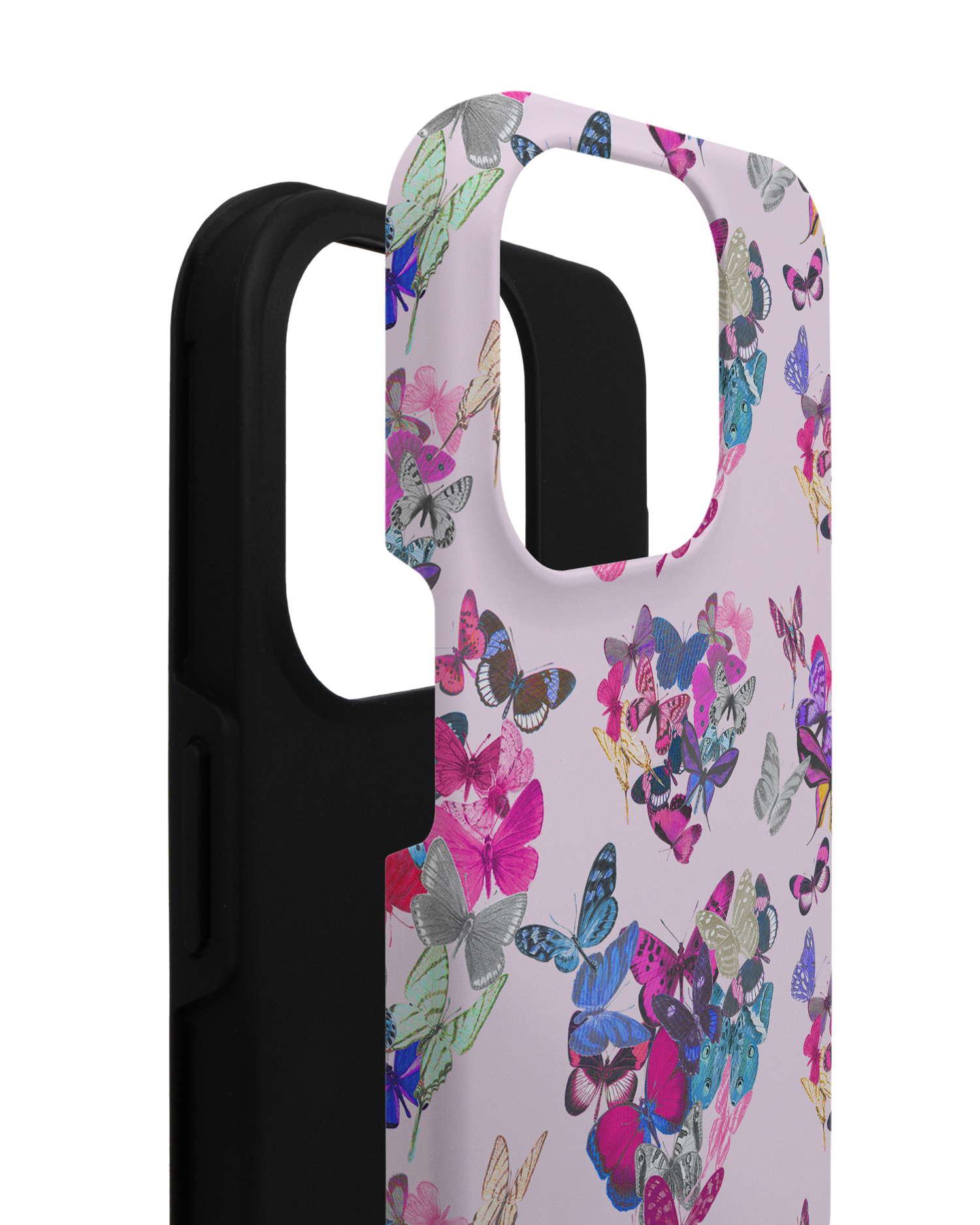 Butterfly Love Premium Handyhülle für Apple iPhone 14 Pro besteht aus 2 Teilen