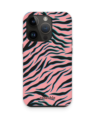 Pink Zebra Premium Handyhülle für Apple iPhone 14 Pro