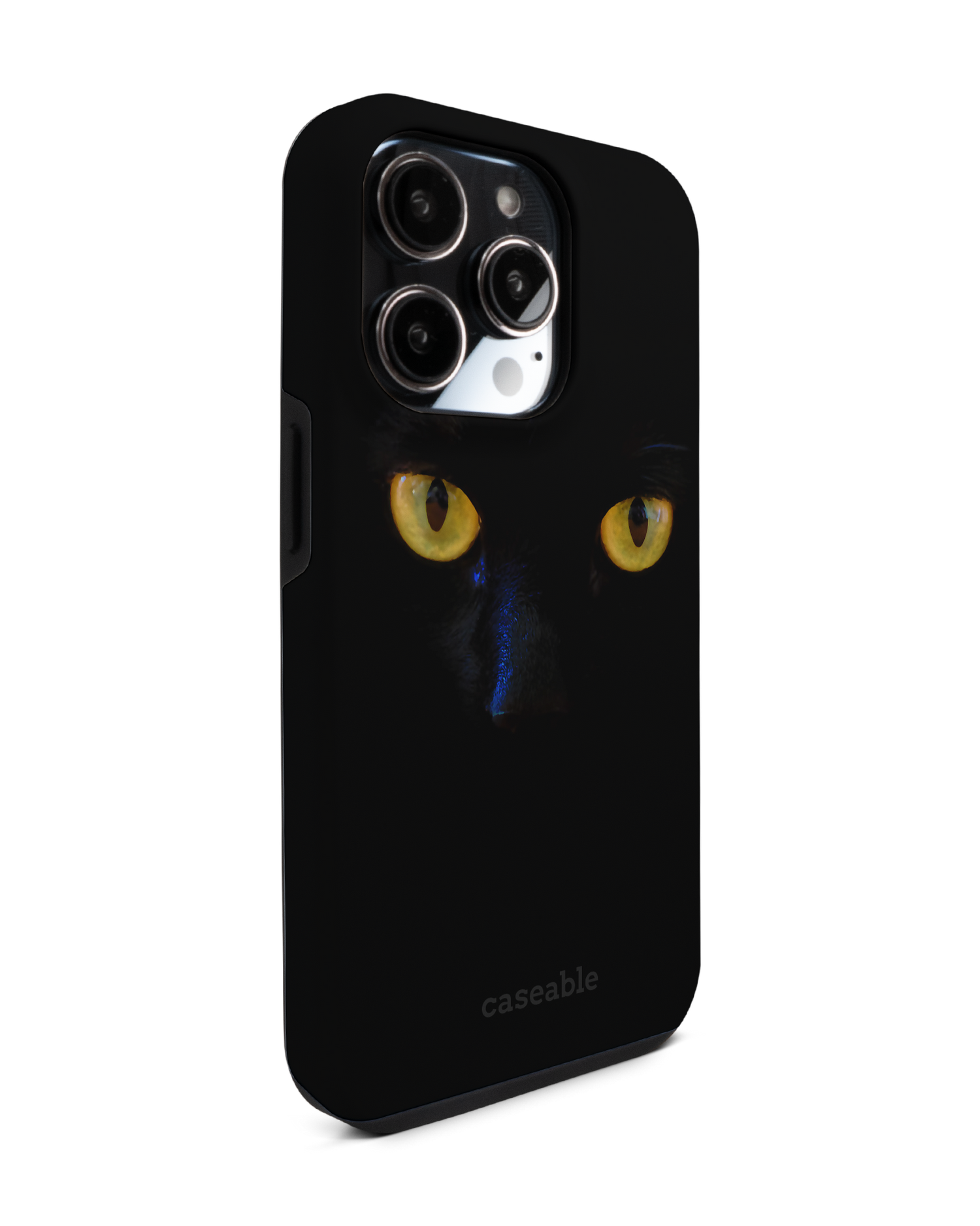 Black Cat Premium Handyhülle für Apple iPhone 14 Pro: Seitenansicht links