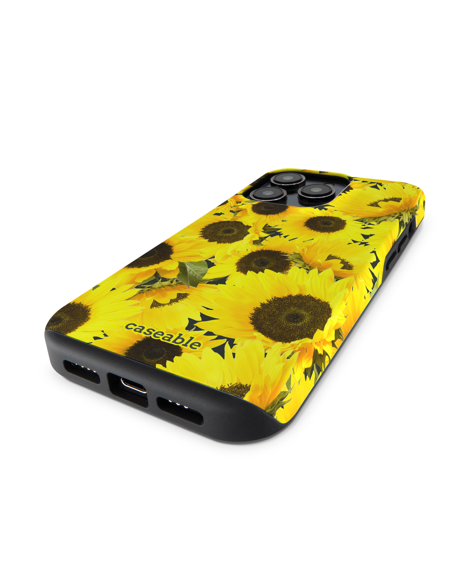 Sunflowers Premium Handyhülle für Apple iPhone 14 Pro: Smartphone liegend