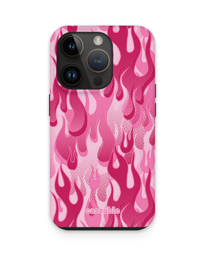 Pink Flames Premium Handyhülle für Apple iPhone 15 Pro