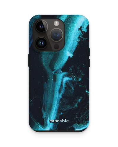 Deep Turquoise Sparkle Premium Handyhülle für Apple iPhone 15 Pro
