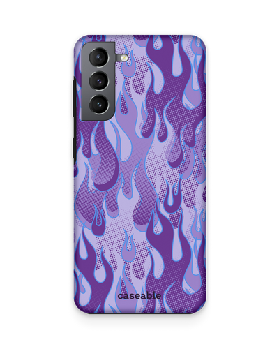 Purple Flames Premium Handyhülle Samsung Galaxy S21 Plus