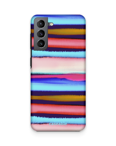 Watercolor Stripes Premium Handyhülle Samsung Galaxy S21 Plus
