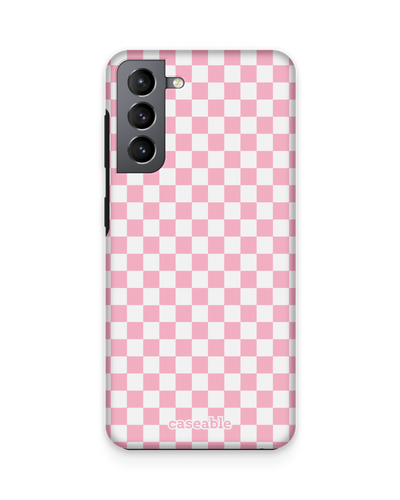 Pink Checkerboard Premium Handyhülle Samsung Galaxy S21 Plus