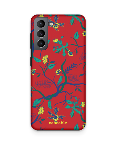 Ultra Red Floral Premium Handyhülle Samsung Galaxy S21 Plus