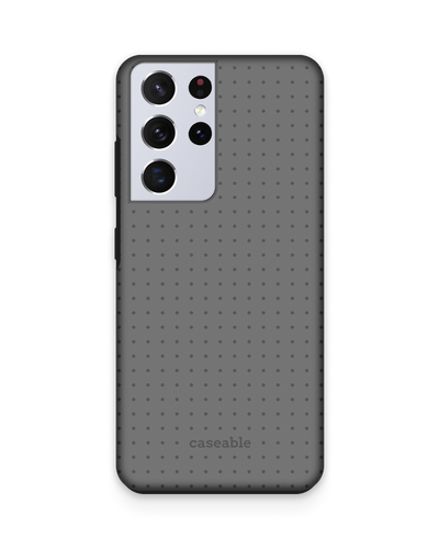 Dot Grid Grey Premium Handyhülle Samsung Galaxy S21 Ultra
