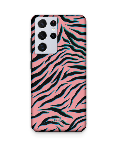 Pink Zebra Premium Handyhülle Samsung Galaxy S21 Ultra
