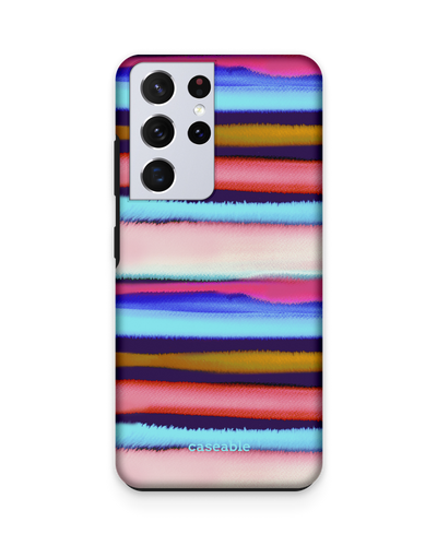 Watercolor Stripes Premium Handyhülle Samsung Galaxy S21 Ultra