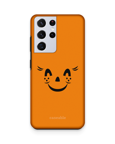 Pumpkin Smiles Premium Handyhülle Samsung Galaxy S21 Ultra