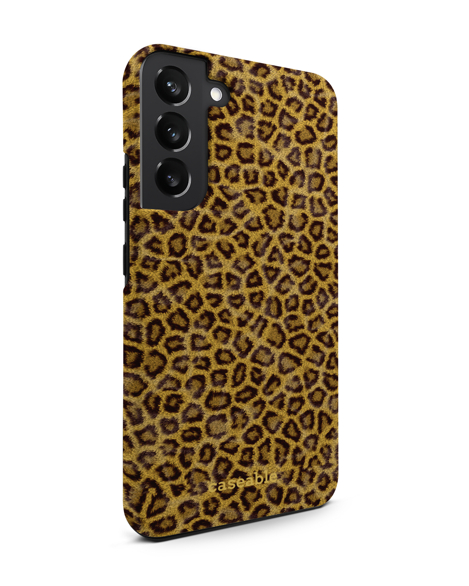 Leopard Skin Premium Handyhülle Samsung Galaxy S22 Plus 5G: Seitenansicht links
