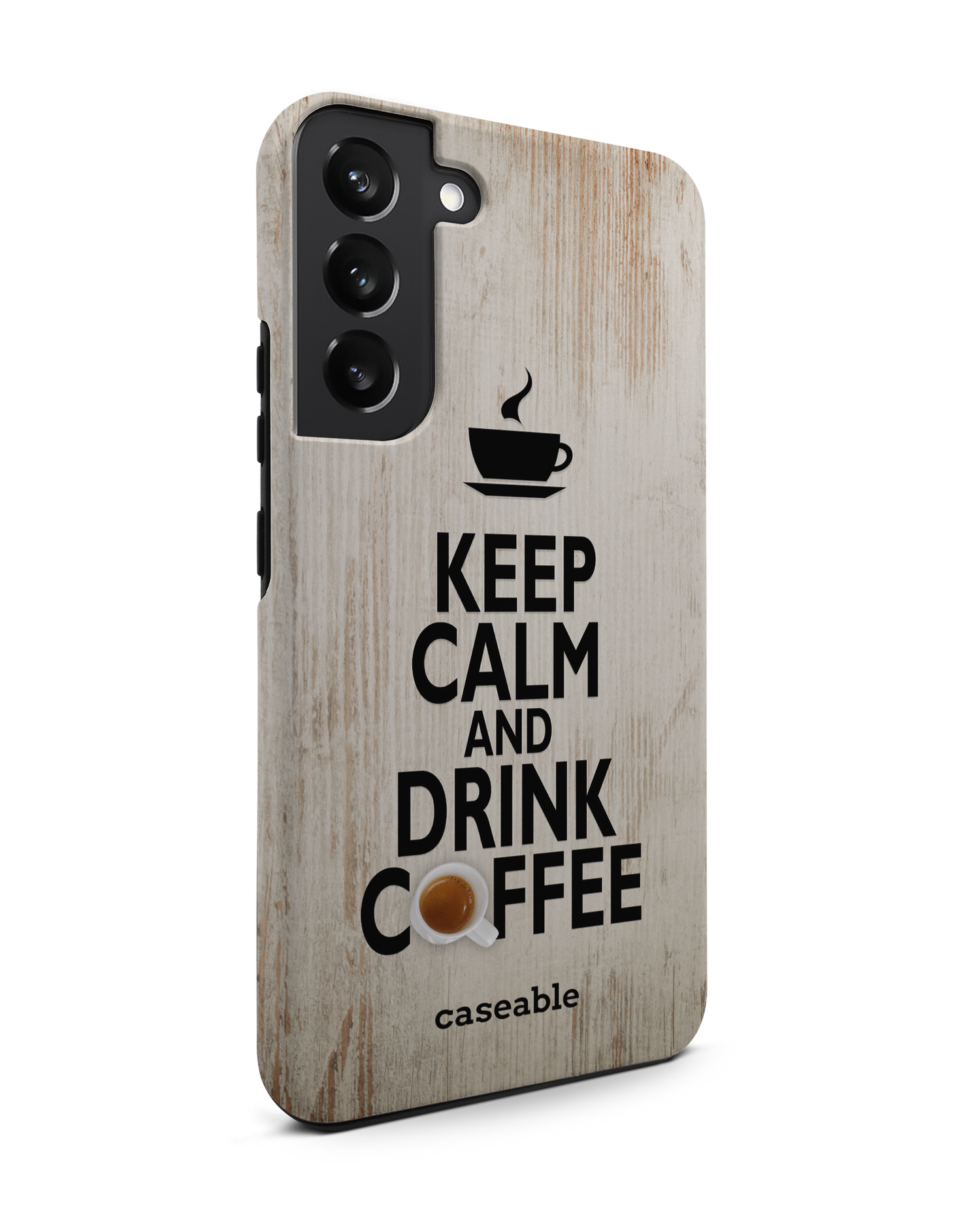 Drink Coffee Premium Handyhülle Samsung Galaxy S22 Plus 5G: Seitenansicht links