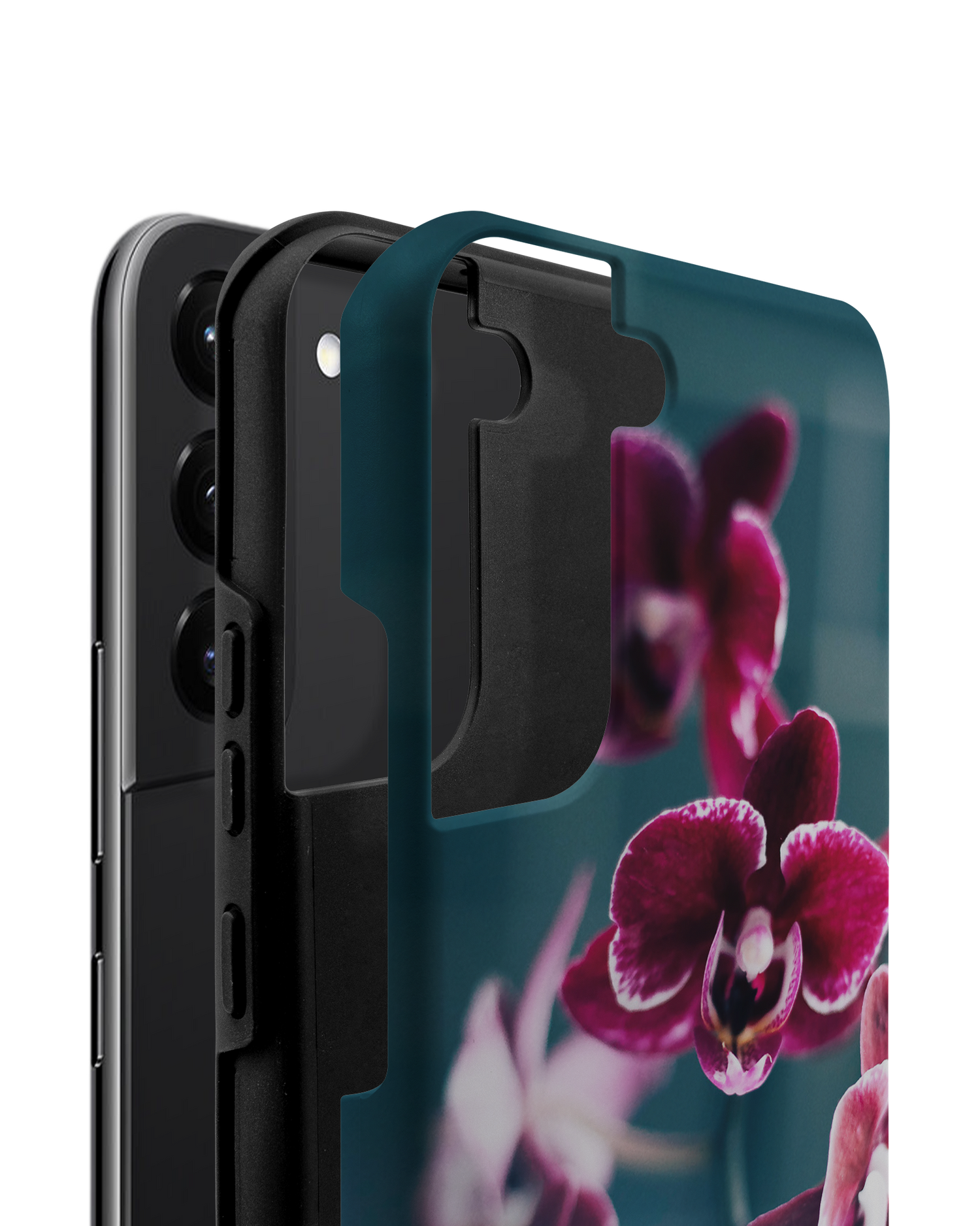 Orchid Premium Handyhülle Samsung Galaxy S22 Plus 5G besteht aus 2 Teilen
