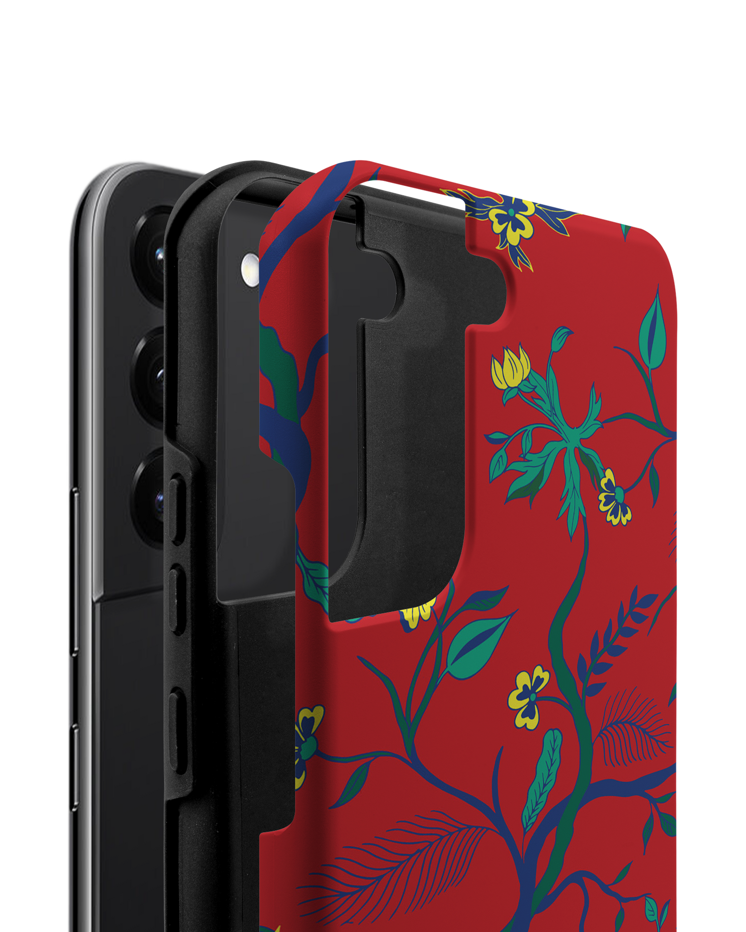 Ultra Red Floral Premium Handyhülle Samsung Galaxy S22 Plus 5G