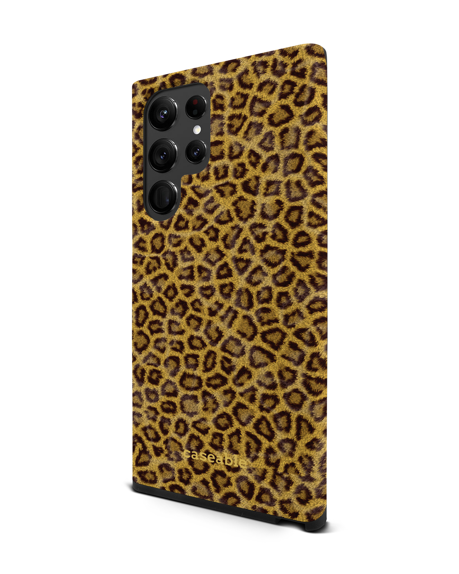 Leopard Skin Premium Handyhülle Samsung Galaxy S22 Ultra 5G: Seitenansicht rechts