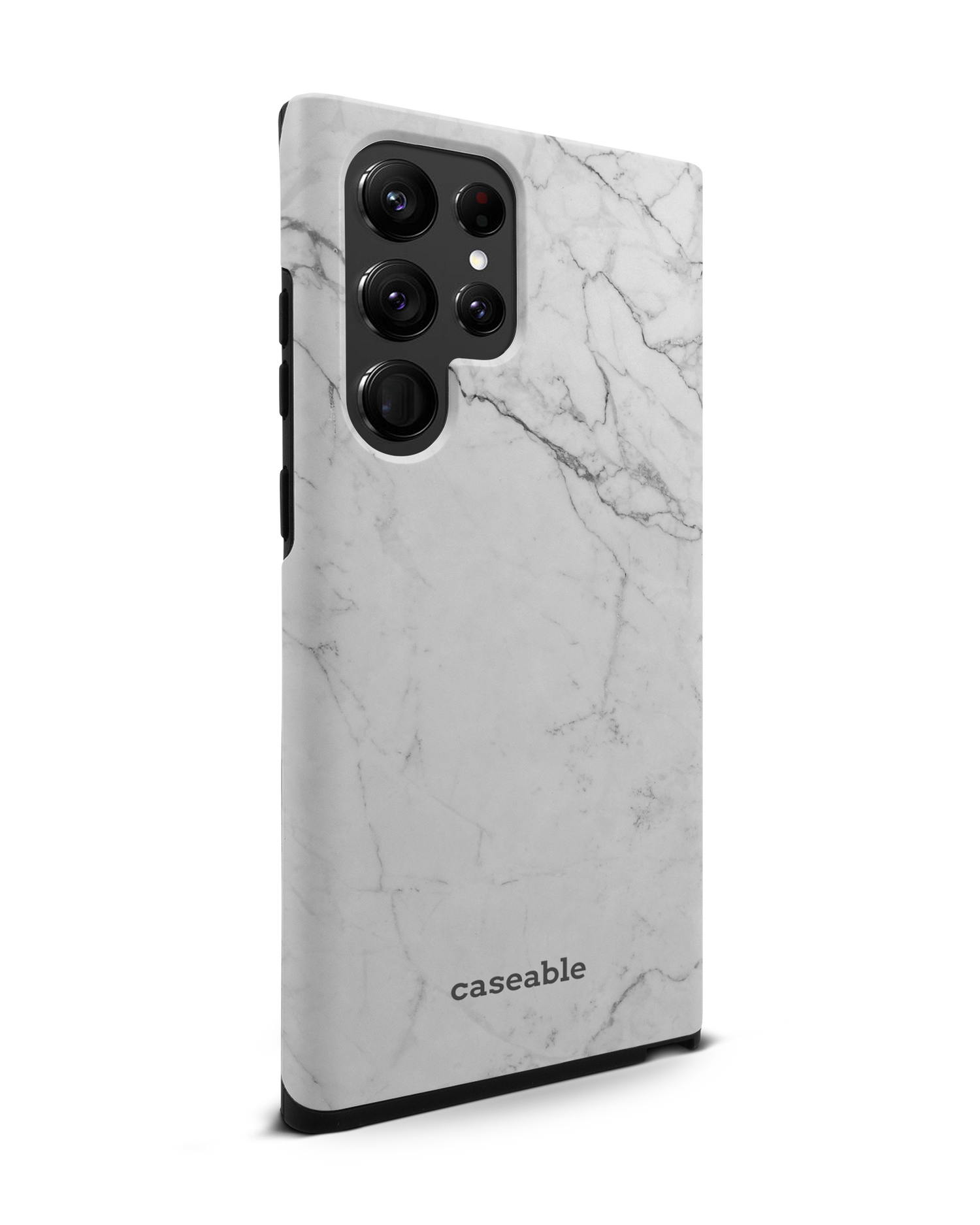 White Marble Premium Handyhülle Samsung Galaxy S22 Ultra 5G