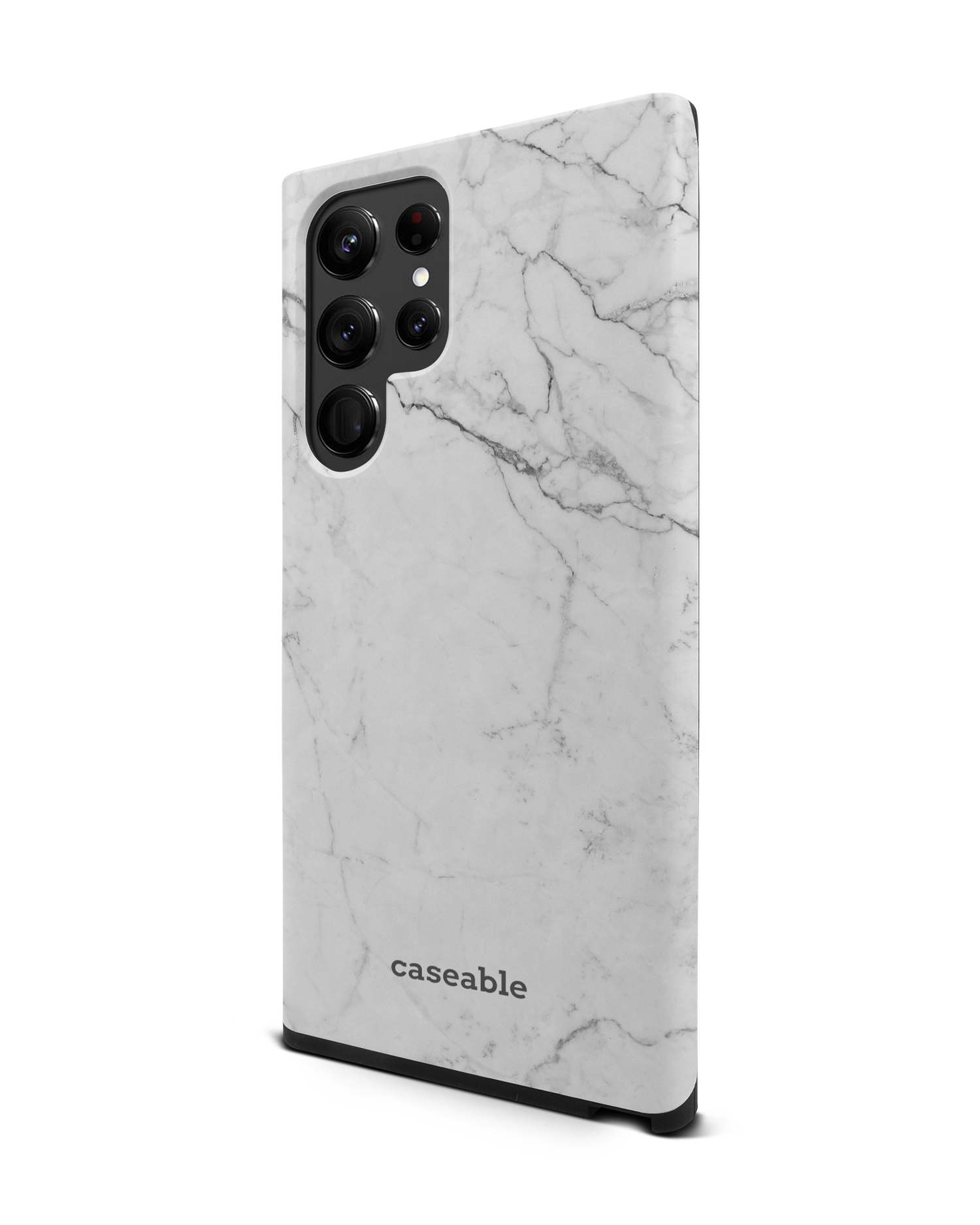 White Marble Premium Handyhülle Samsung Galaxy S22 Ultra 5G
