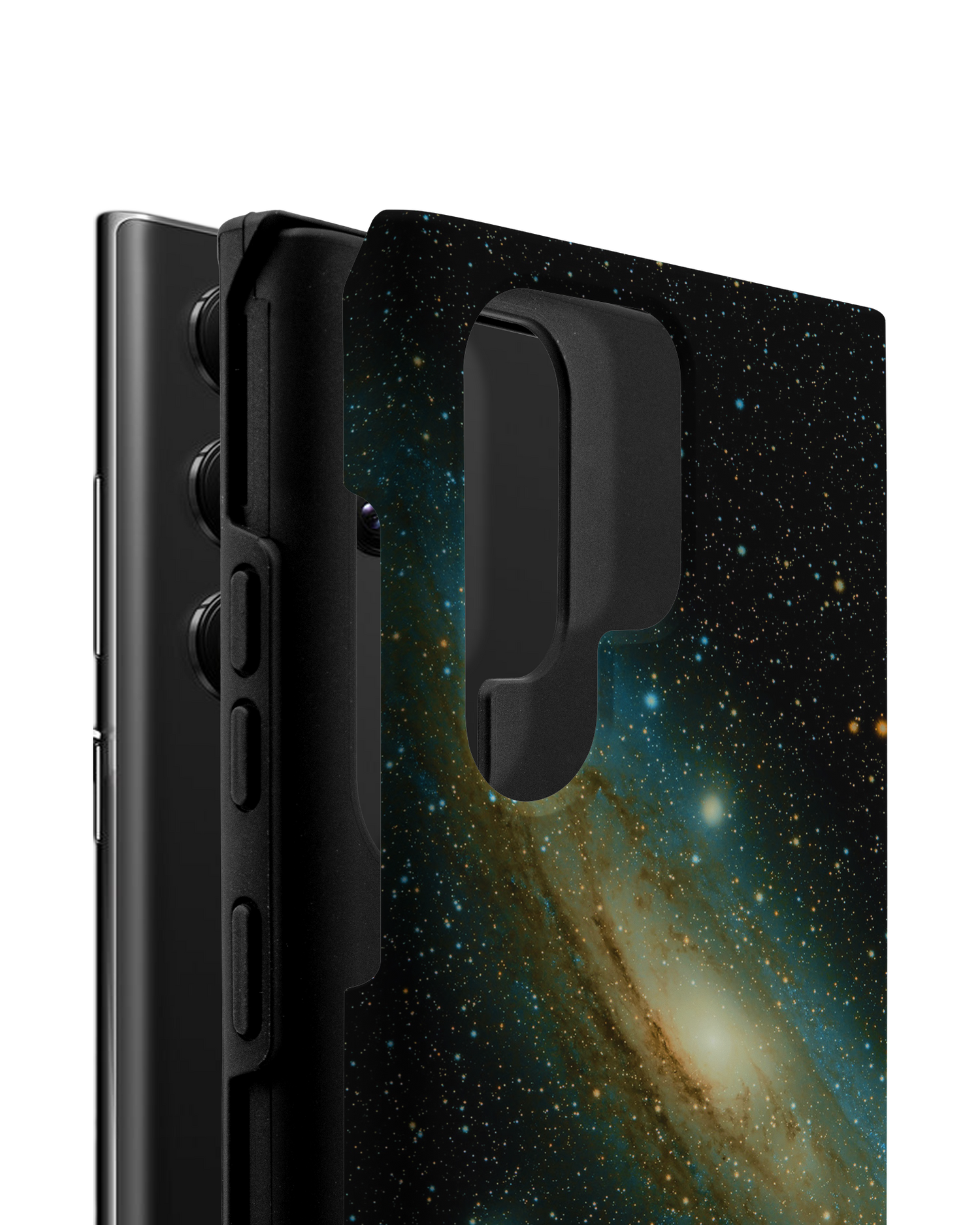 Outer Space Premium Handyhülle Samsung Galaxy S22 Ultra 5G besteht aus 2 Teilen