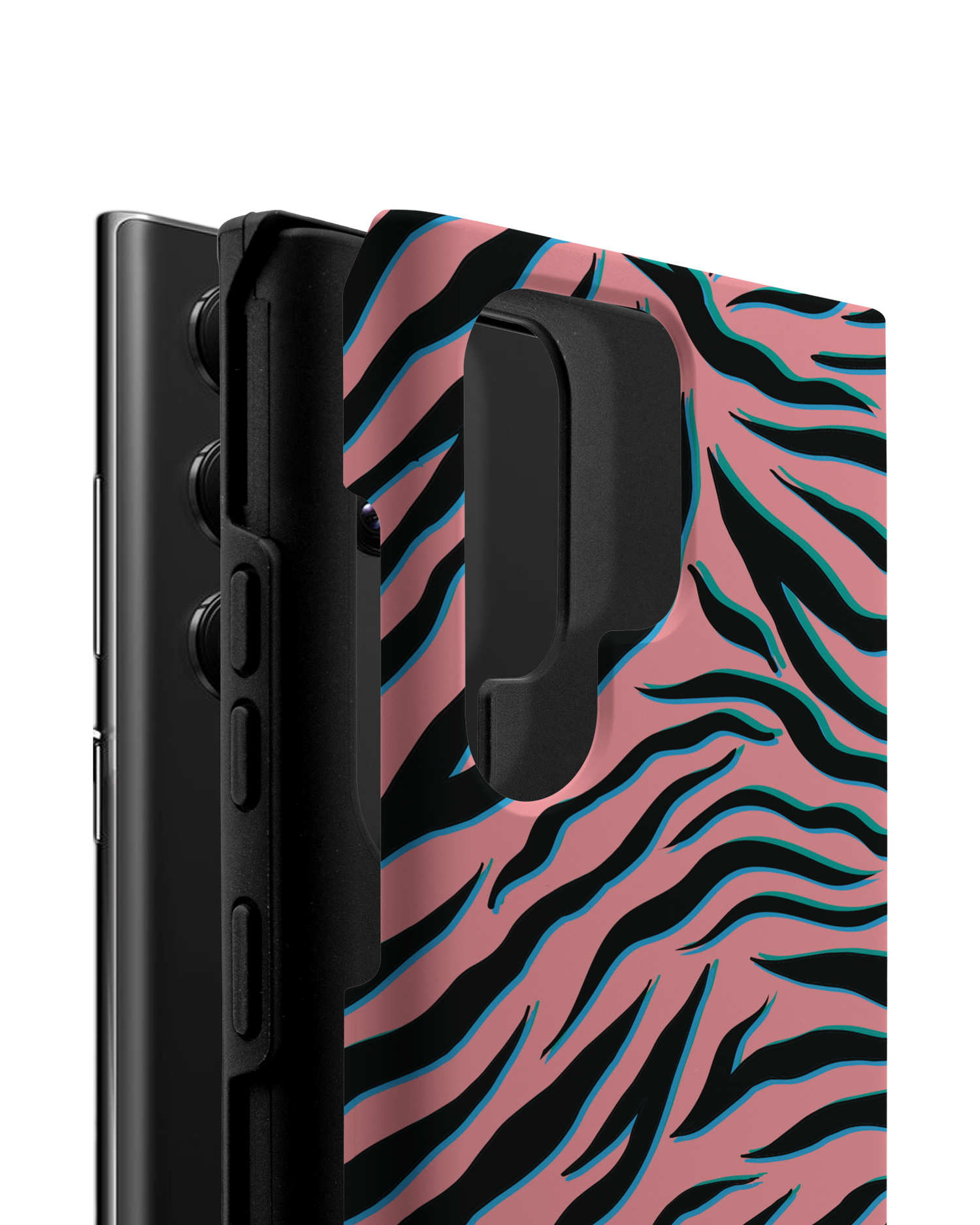 Pink Zebra Premium Handyhülle Samsung Galaxy S22 Ultra 5G