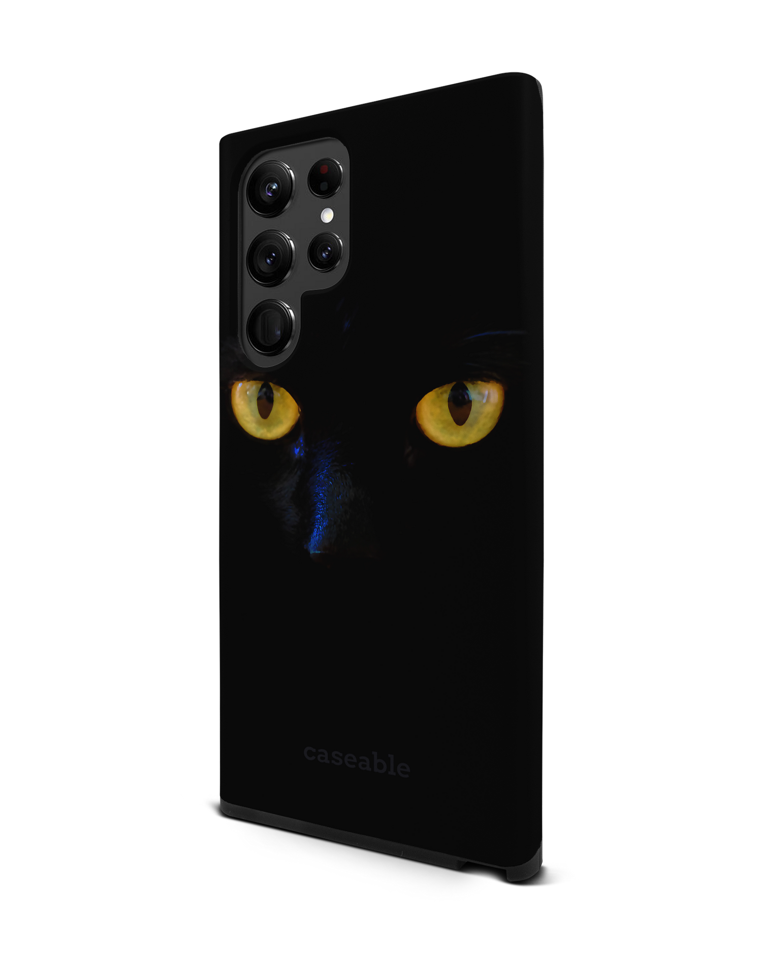 Black Cat Premium Handyhülle Samsung Galaxy S22 Ultra 5G: Seitenansicht rechts