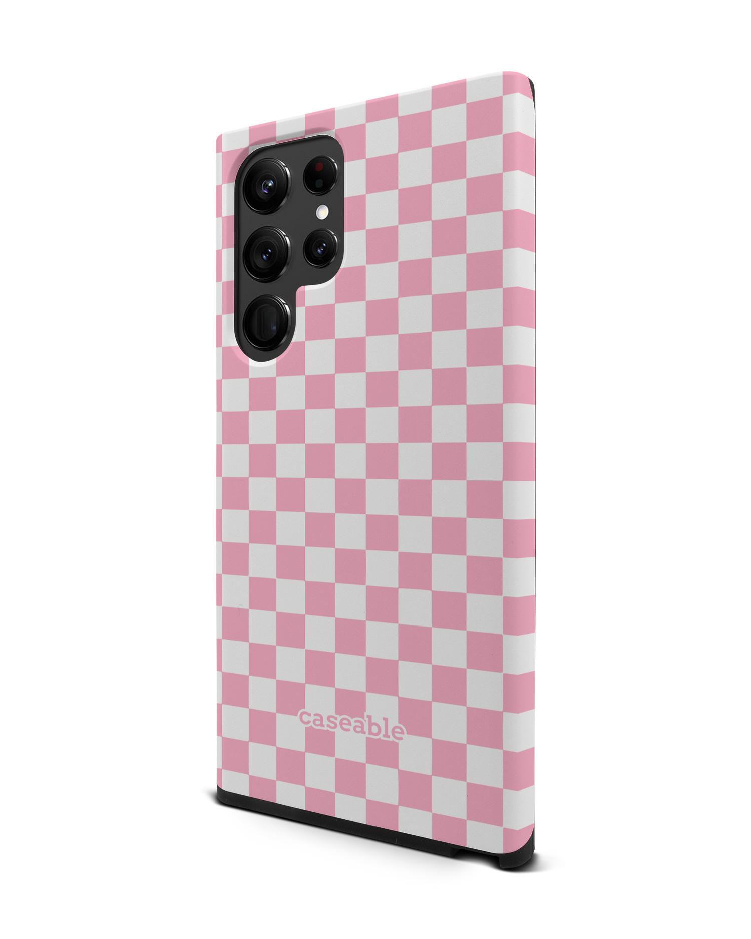 Pink Checkerboard Premium Handyhülle Samsung Galaxy S22 Ultra 5G