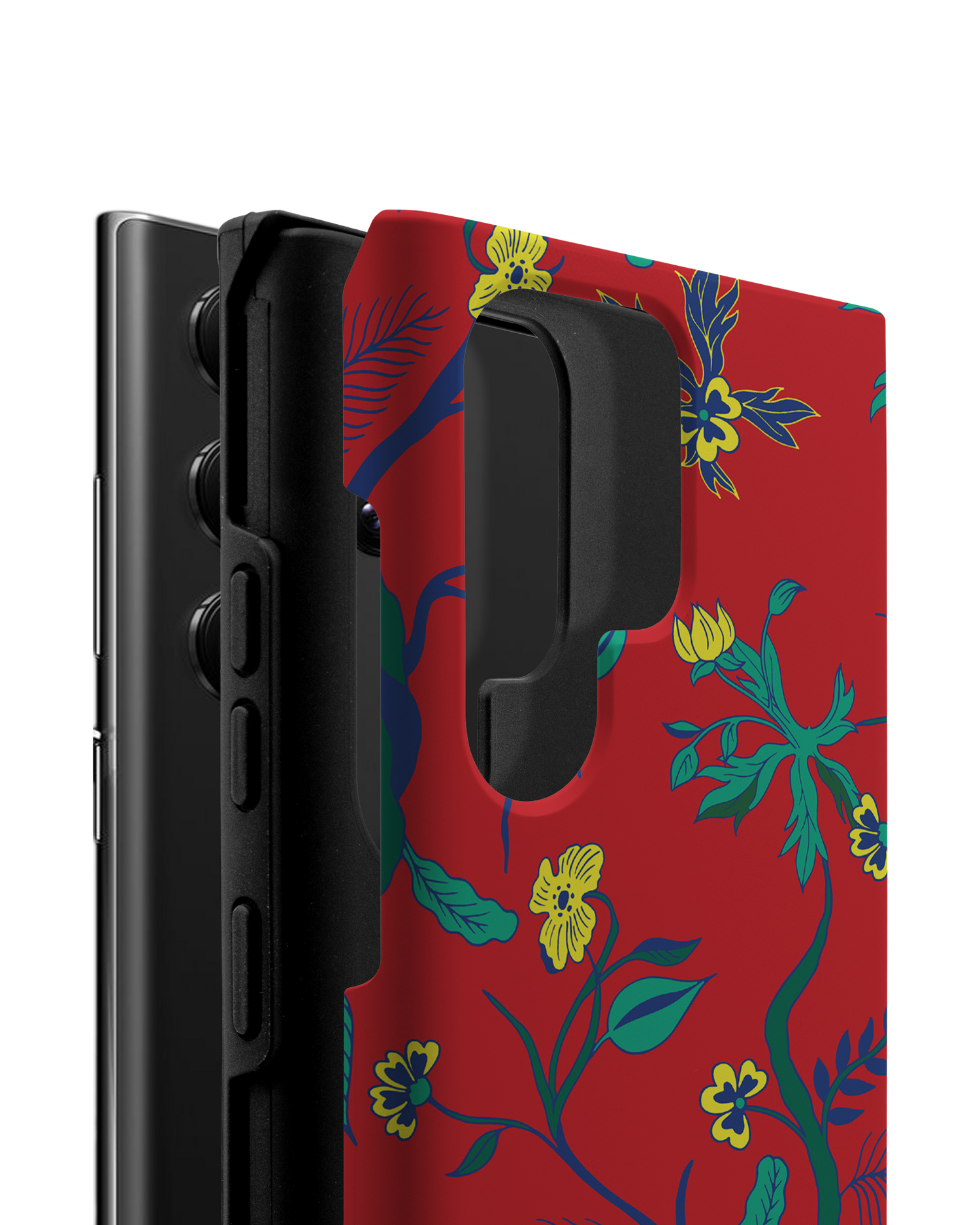 Ultra Red Floral Premium Handyhülle Samsung Galaxy S22 Ultra 5G