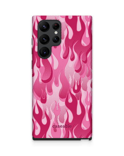 Pink Flames Premium Handyhülle Samsung Galaxy S22 Ultra 5G