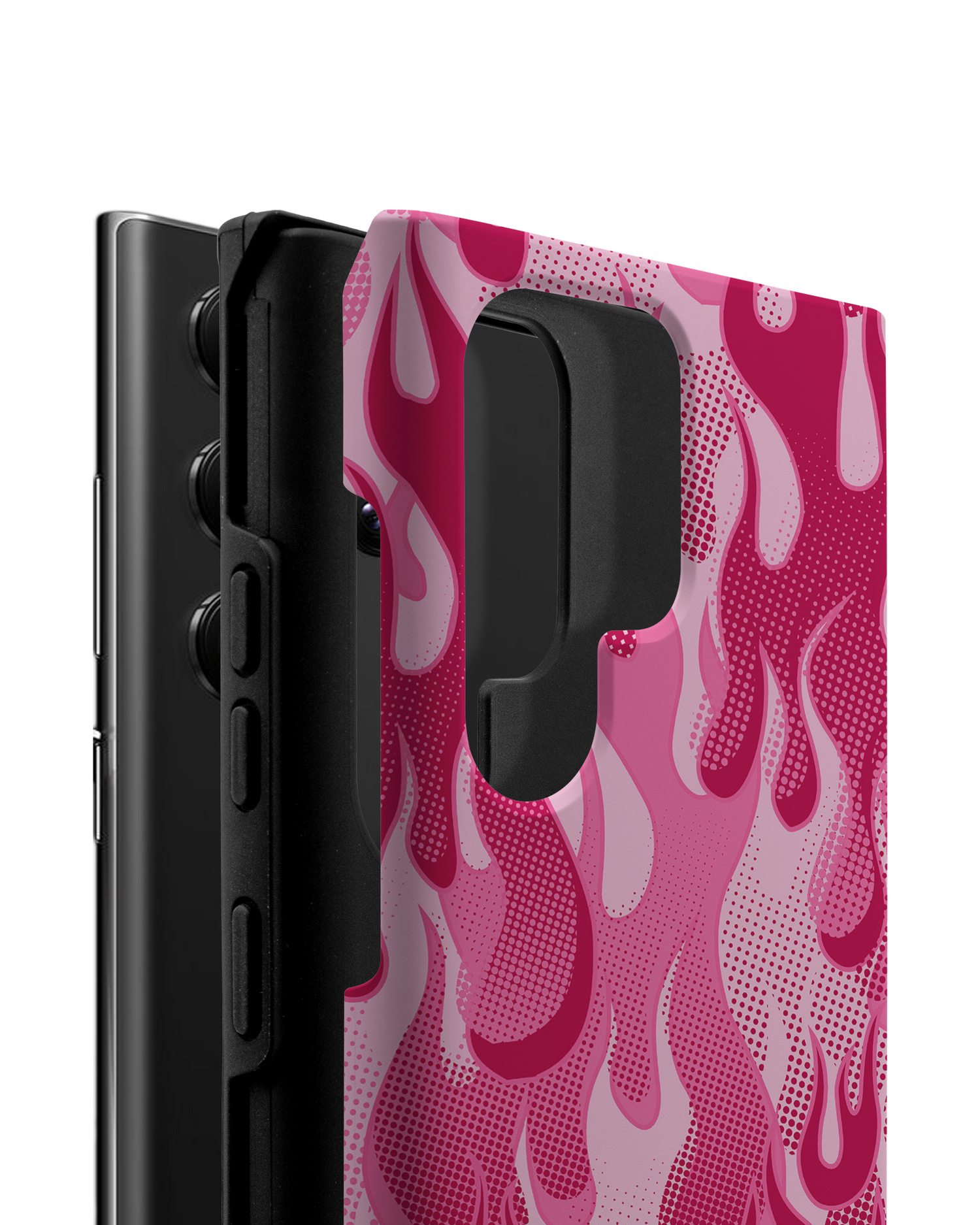 Pink Flames Premium Handyhülle Samsung Galaxy S22 Ultra 5G