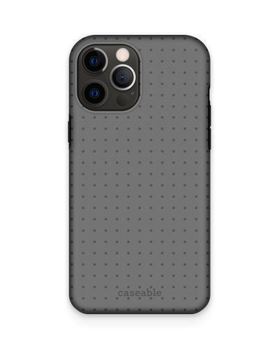 Dot Grid Grey Premium Handyhülle Apple iPhone 12 Pro Max