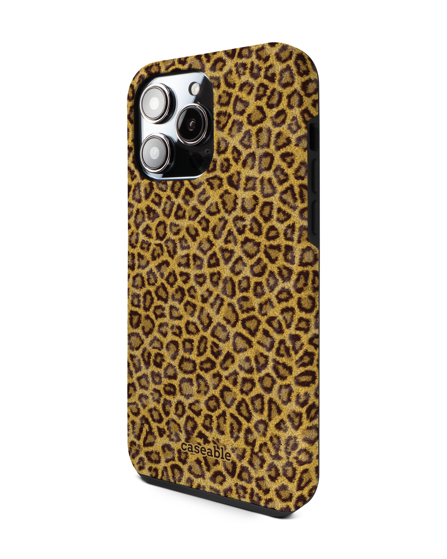 Leopard Skin Premium Handyhülle für Apple iPhone 14 Pro Max: Seitenansicht rechts