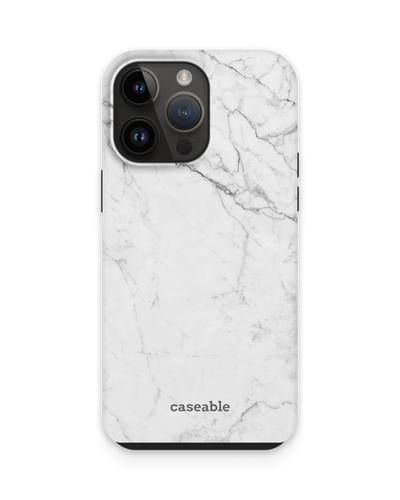 White Marble Premium Handyhülle für Apple iPhone 14 Pro Max