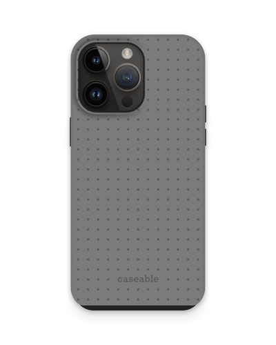 Dot Grid Grey Premium Handyhülle für Apple iPhone 15 Pro Max