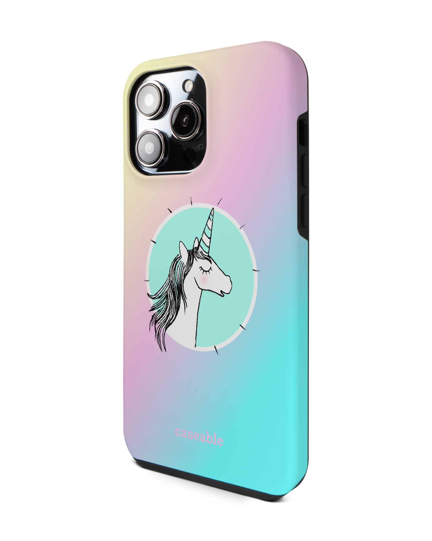 Happiness Unicorn Premium Handyhülle für Apple iPhone 14 Pro Max: Seitenansicht rechts