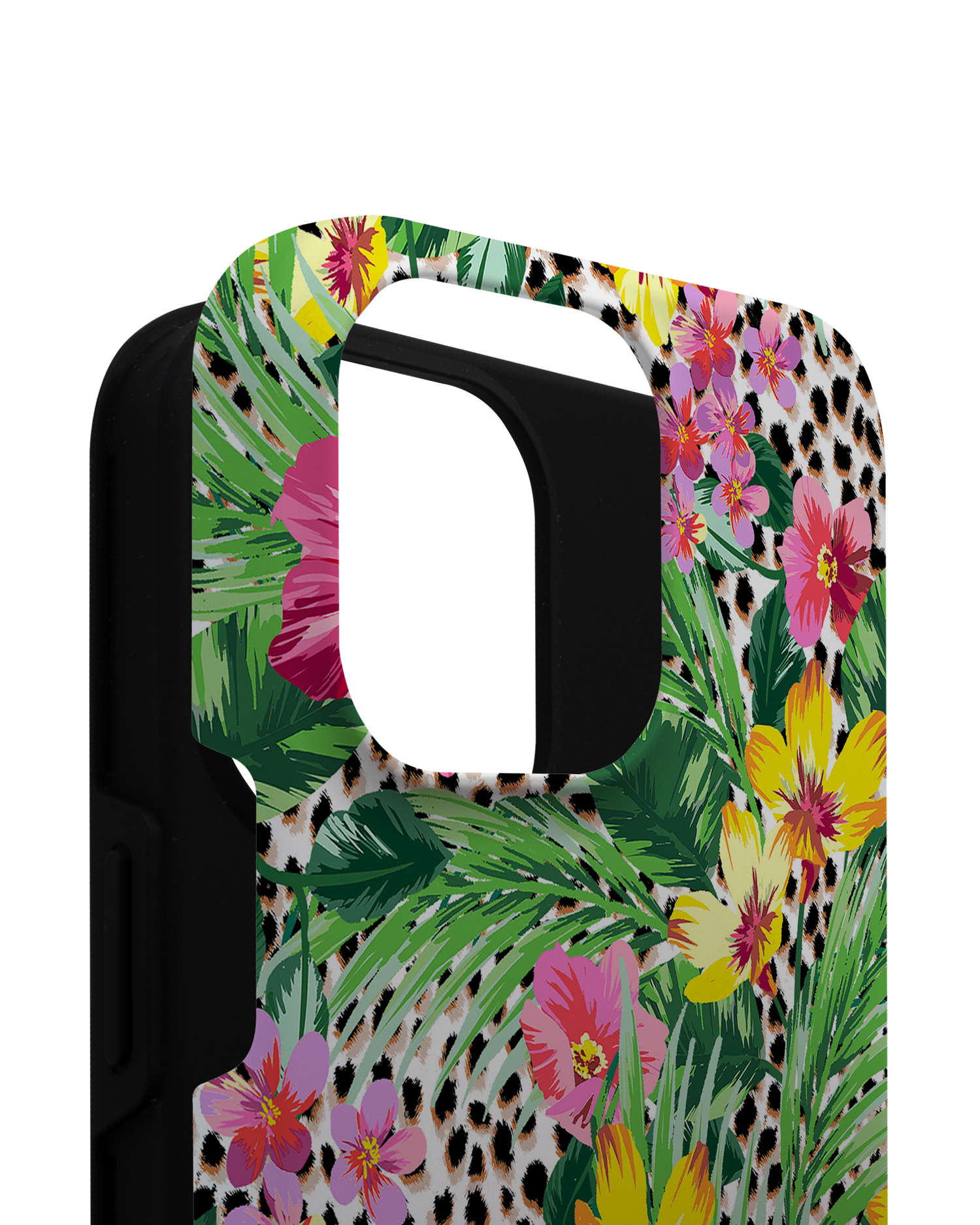 Tropical Cheetah Premium Handyhülle für Apple iPhone 14 Pro Max besteht aus 2 Teilen