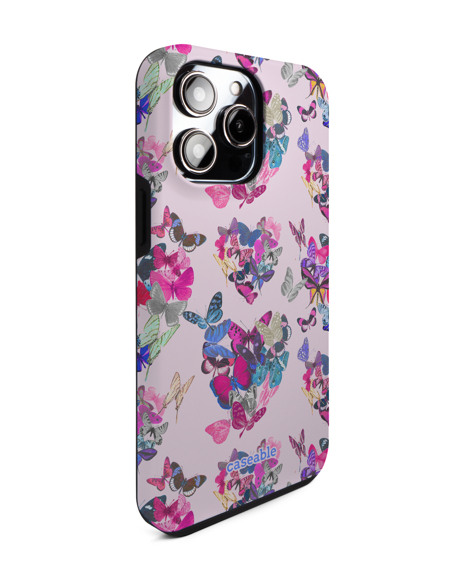 Butterfly Love Premium Handyhülle für Apple iPhone 14 Pro Max: Seitenansicht links
