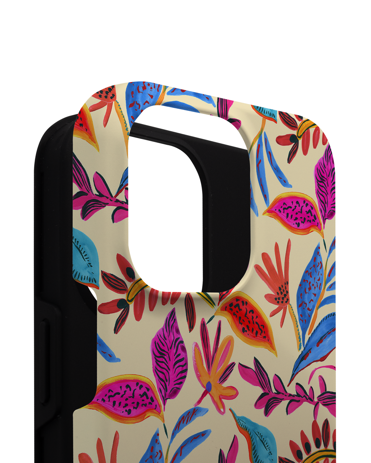 Painterly Spring Leaves Premium Handyhülle für Apple iPhone 14 Pro Max besteht aus 2 Teilen