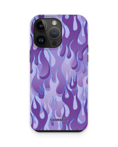 Purple Flames Premium Handyhülle für Apple iPhone 14 Pro Max
