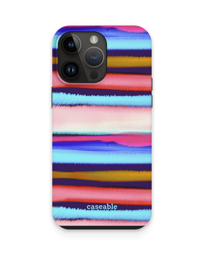 Watercolor Stripes Premium Handyhülle für Apple iPhone 14 Pro Max